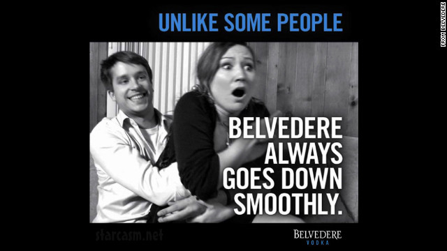 In March 2012, Belvedere Vodka posted a controversial ad on its Facebook page that many felt implied rape. Belvedere's senior vice president of marketing posted an apology, saying the ad also offended "the people who work here at Belvedere."