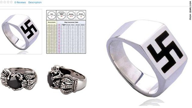 Online shoppers were shocked to find a ring featuring a swastika design listed for sale on Sears' website in October. After consumers unleashed criticism via Twitter, and media outlets like Haaretz and Kveller publicized the gaffe, Sears pulled down the ad and expressed regret about its placement on the site. "This item is a 3rd party Sears Marketplace product that does not abide with our guidelines and has been removed," the company responded via Twitter.