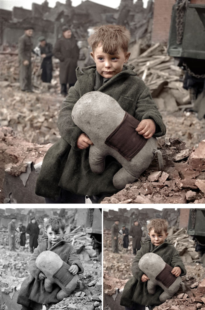 English Orphan In London, 1945