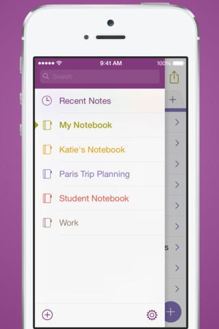 OneNote 2.3 for iOS (iPhone screenshot 002)