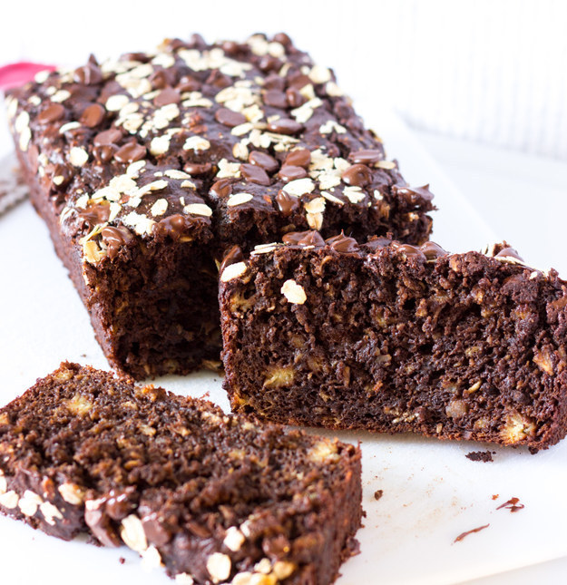 Sweet and hearty oatmeal chocolate banana bread you'll actually want to wake up for:
