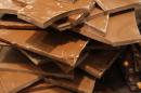 Pieces of chocolate are seen at the 14th Salon du Chocolat (Paris Chocolate Show) in Paris