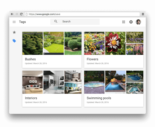Google desktop image save tags