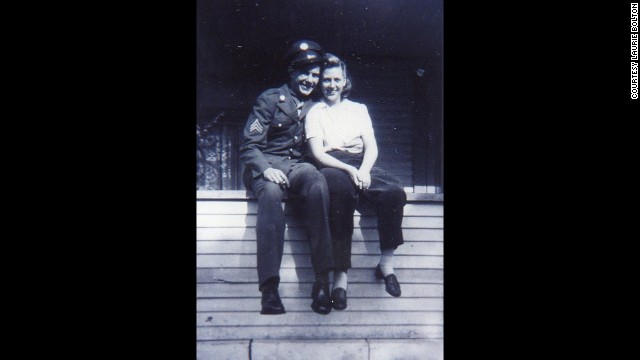 Louis Bolton poses with his wife, Wilma, before he was sent to England. Bolton was killed during Exercise Tiger.