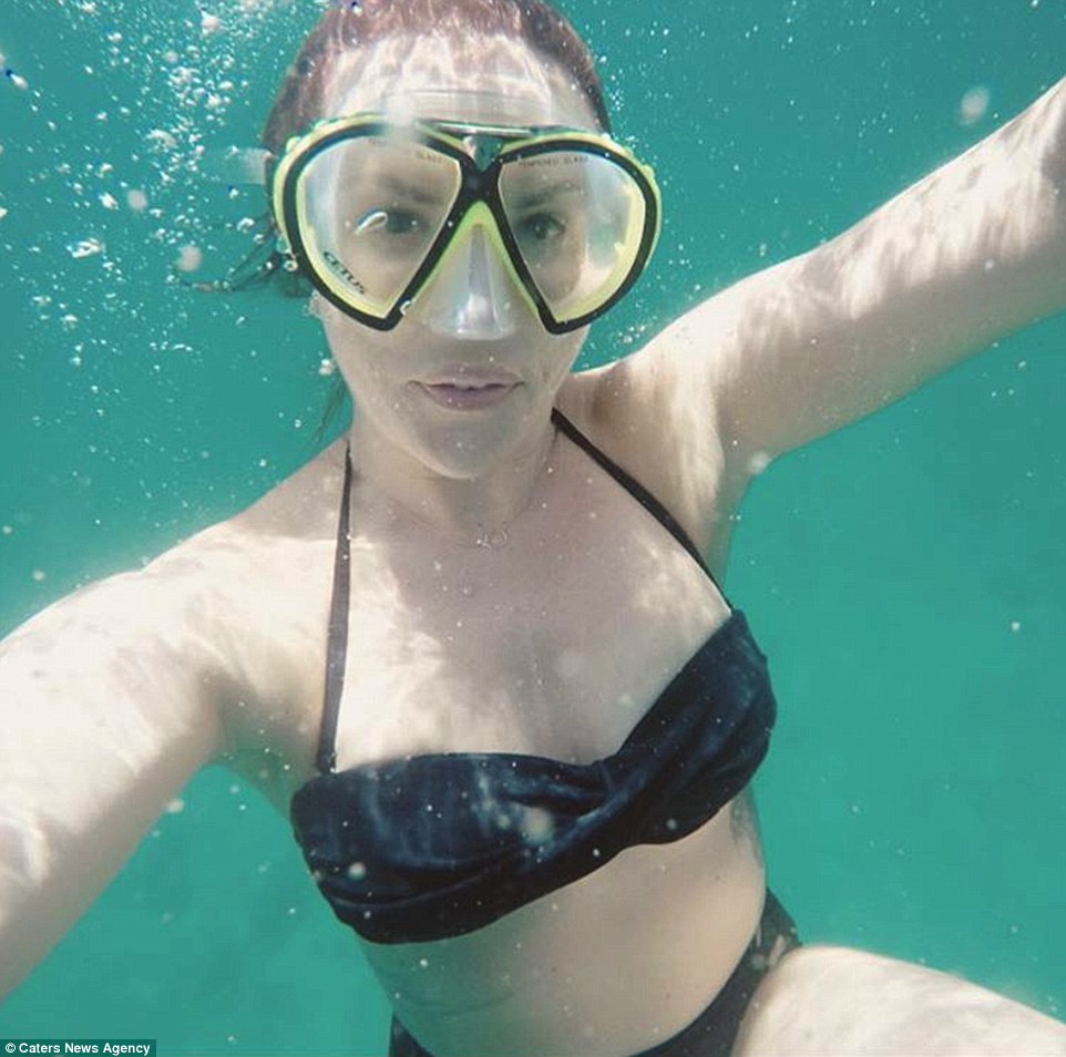 She has also tried snorkelling in Brasil and has financed the trip by selling off most of her belongings in the UK on eBayy
