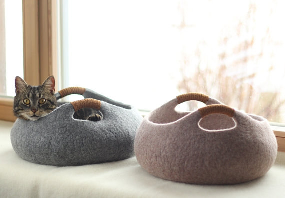 This woolen cat bed that adds some character to a room!