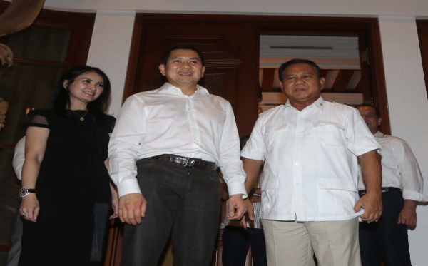 Prabowo dan Hary Tanoesoedibjo (Foto: Heru Haryono/Okezone)