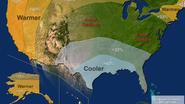 The National Oceanic and Atmospheric Administration released its winter outlook. 
