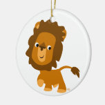Cute Cartoon Content Lion Ornament