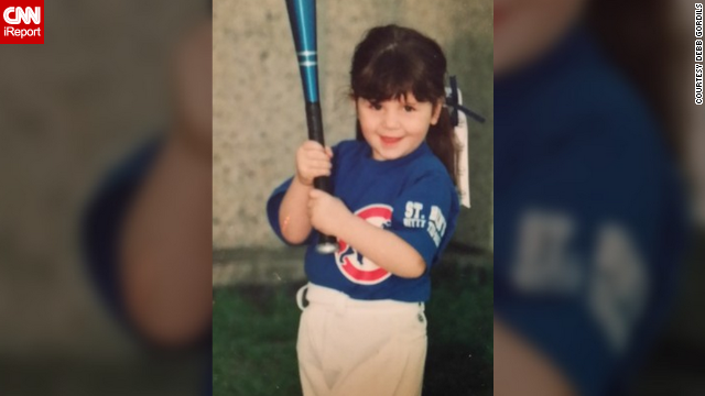<a href='http://ift.tt/1myTIC3'>Deb Gordils</a> lived in Wrigleyville and grew up loving the Cubs. Her two daughters, now 12 and 16, also have a passion for baseball. This is an older photo of one her daughters batting up for Little League in her Cubs gear.