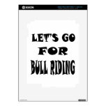 Let's Go For Bull Riding iPad 3 Decals