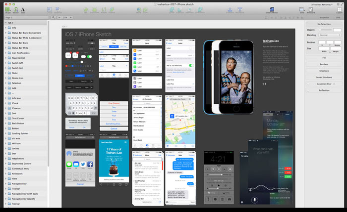 iOS 7 GUI for Sketch (iPhone)