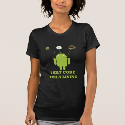 I Eat Code For A Living (Developer) Tee Shirt
