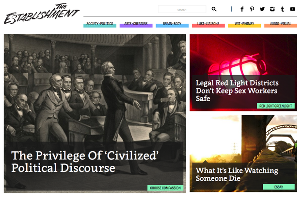This is The Establishment, a multimedia online magazine founded and run entirely by women.