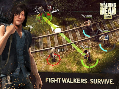 The Walking Dead No Man's Land fight walkers. survive