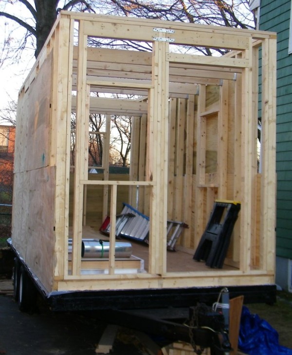 building tiny shirley loomis 0018 600x729   Building a Mortgage free Tiny House by the Seat of My Pants