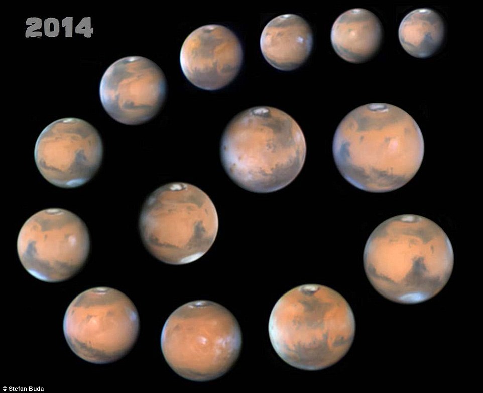 The high-res solar system category winner was Steven Budar with his 'Mars 2014' series of images. 'Intriguing composition of a series of excellent images of Mars over several months, all of them showing fine resolution and the obvious change in the diameter of the planet with distance,' said Dr Malin