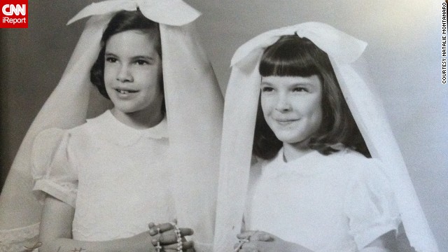 <a href='http://ift.tt/1erVEfP'>Natalie Montanaro</a>, right, and her sister took a photo before their first Holy Communion in 1967. She says many women in the 1960s copied Jackie Kennedy's look. "Really, my favorite look was the short, cropped jackets with A-line knee-length skirts and a pillbox hat with gloves for church," she says.