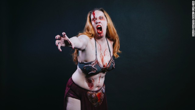 April Kaszer, from Atlanta, dressed as Zombie Princess Leia.