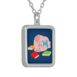 The Little Book Lover (Cartoon Pig) Necklace