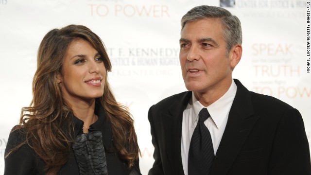 <strong>Elisabetta Canalis:</strong> Clooney dated Italian actress and TV personality Elisabetta Canalis from 2009 to 2011 (we're sensing a pattern here). Their relationship was closely watched, and <a href='http://ift.tt/1qWfSAV' target='_blank'>some thought Clooney had popped the question</a> in 2010 when Canalis was photographed with a bauble on her finger. But it was actually a napkin ring she'd placed there as a joke. 