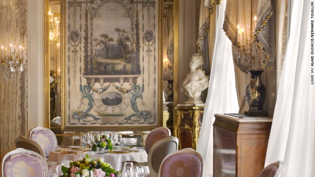 Even the simple business of handing out the bread rolls is a theater act at Monte Carlo's regal Le Louis XV-Alain Ducasse restaurant at Hôtel de Paris, number three on The Daily Meal's list.