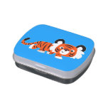 Cute Cartoon Tiger on The Prowl Candy Tin