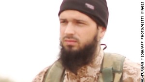 An image grab, taken from a propaganda video released on November 16, 2014, allegedly shows an ISIS member believed to be French citizen Maxime Hauchard.
