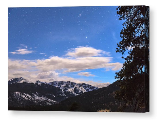 Rocky Mountain Evening View Canvas Print