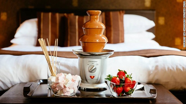 The chocolate-themed rooms are decorated in rich mocha and caramel hues. Luckily, they'll satisfy your cravings with chocolates delivered to your room. For an extra fee, you can get a chocolate fountain.
