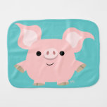 Cute Shorty Cartoon Pig Burp Cloth