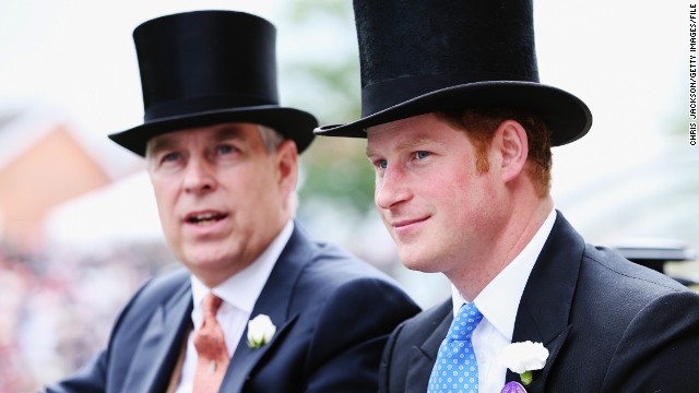 And she's not the only Royal making a grand entrance, with son Prince Andrew, Duke of York, and grandson, Prince Harry, donning top hats for the occasion. 
