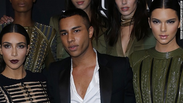 Balmain creative director Olivier Rousteing has been credited with infusing the venerable Paris house with a fresh, pop culture aesthetic, while staying true to the brand's spirit and tradition of craftsmanship. One of his most loyal supporters is U.S. TV personality Kim Kardashian, pictured here with Rousteing and her sister, model Kendall at this year's Vogue Paris Foundation party.