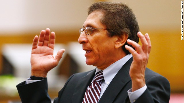 Prosecutor Juan Martinez makes closing arguments on May 2. Throughout the trial, prosecutors said Arias manipulated people as well as the evidence.