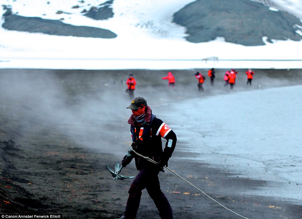 Anchor: The leap-off point was Whaler’s Bay, a steaming, black-sanded geothermic beach on a small land-mass named Deception Island