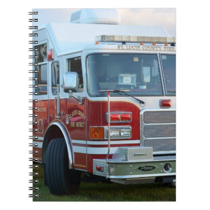 st lucie county firetruck front end fire truck spiral notebooks