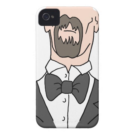 Man wearing a bow tie iPhone 4 case