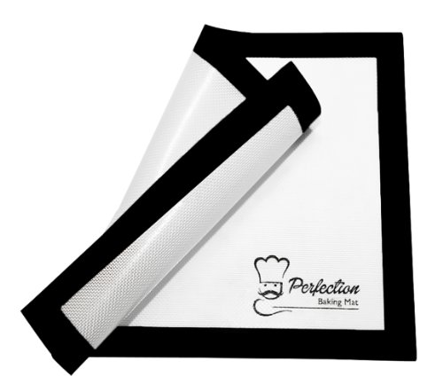 Silicone Baking Mat -This Large Non Stick Square Mat can be used as a Cookie Sheet Liner - Fits Cookie Sheet Size 16 1/2 X 11 3/4 Inches - Perfect As a Pastry Mat - Easy to Clean, Easy to Use and Reusable - Flexible Roll up for Easy Storage - 100% Replacement Guarantee - Make Your Baking and Pastry Perfect Every Time