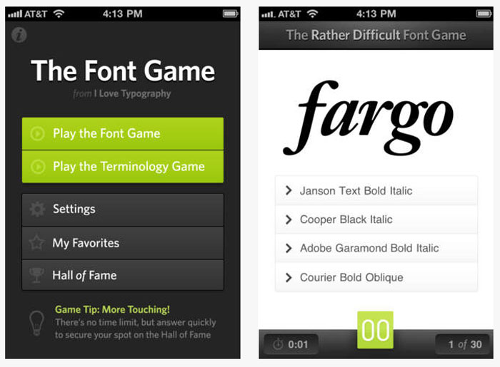 The Font Game