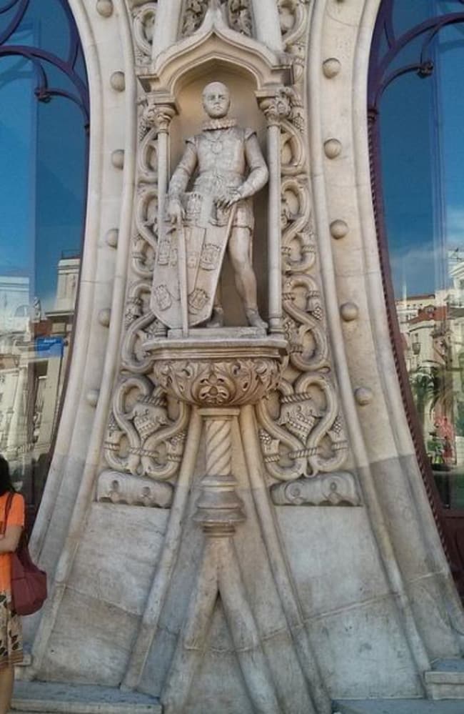 The statue of former king Dom Sebastiao — before it was destroyed. Picture: Peter Burka