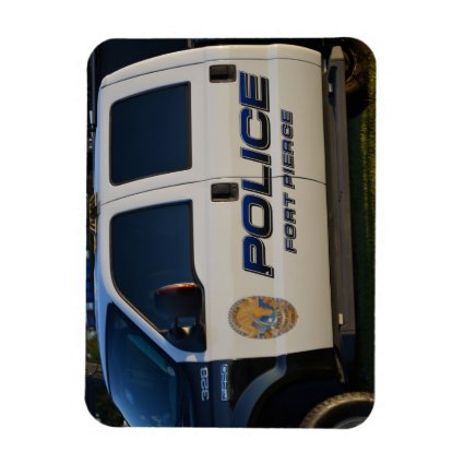fort pierce police department pickup truck closeup magnet