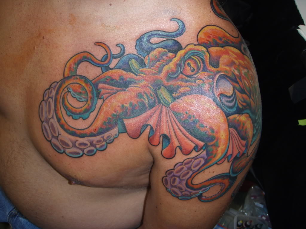octopus tattoo art design for body