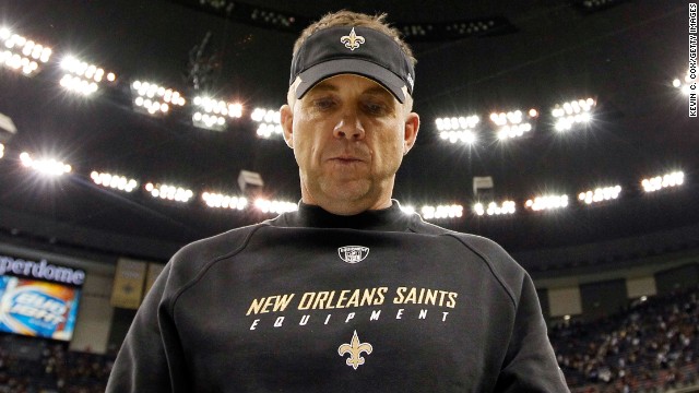 New Orleans Saints head coach Sean Payton was suspended for the entirety of the 2012 NFL season after his players were accused of taking part in a bounty program, rewarding them for intentionally injuring opposing players. Payton still claims that the accusations are unfounded. 