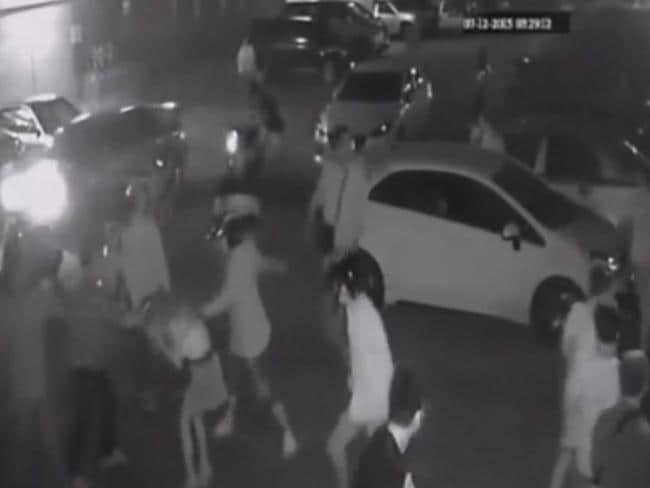 A gang of thugs viciously attacked the woman. Picture: YouTube