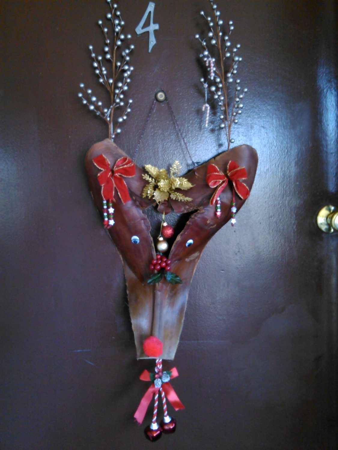Christmas Reindeer wreath door decoration wall decor