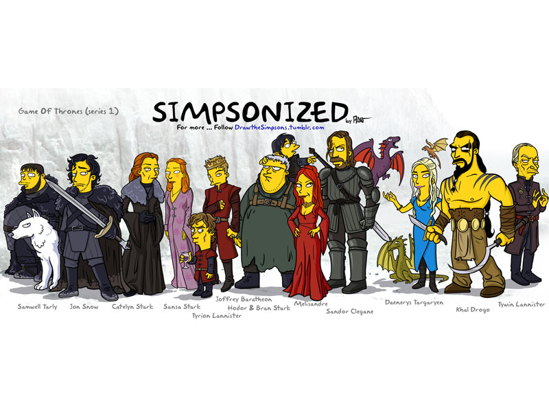 7 of Your Favorite TV Shows, Simpson-ized| A Game of Thrones, Breaking Bad, Game of Thrones, The Simpsons, The Simpsons, Around the Web, People Picks