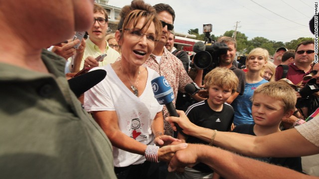 Sarah Palin was mobbed at the Iowa State Fair in Des Moines in August 2011, a familiar campaign stop for presidential hopefuls, during her "One Nation" bus tour.