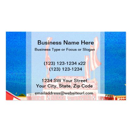 corn dog stand spotted sky business card templates