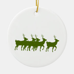 reindeer green across bottom.png christmas tree ornament