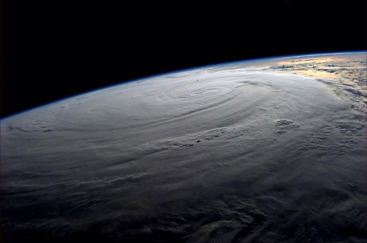 Reid Wiseman, an astronaut on the International Space Station, photographed Typhoon Halong blanketing the Earth as it moves towards Japan
